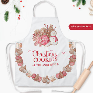 テキスト、クリスマスCookieでカスタマイズ エプロン