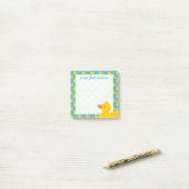 テキスト |ゴムダッキー（アヒルちゃん） ポストイット (デスク上)