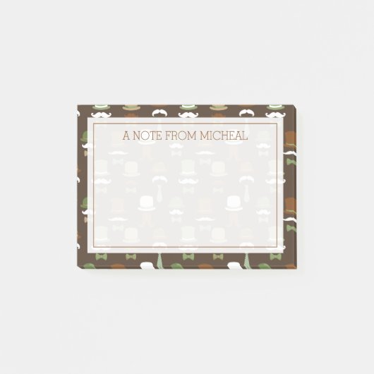 テキスト |トップハットの口ひげ ポストイット (正面)