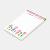 テキスト |ネオンレトロ花 ポストイット (アングル)