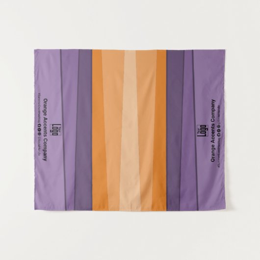 テキスト&ハッシュタグ · 抽象的なサンセットイベントテーブルクロス タペストリー (正面(横))