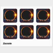 テキスト/フォント2024 Dark Total 太陽の Eclipse スクエアシール (シート)