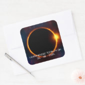 テキスト/フォント2024 Dark Total 太陽の Eclipse スクエアシール (封筒)