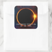 テキスト/フォント2024 Dark Total 太陽の Eclipse スクエアシール (バッグ)