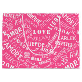 テキスト ラブ ギフト バッグ カラー選択 ラージペーパーバッグ (正面)