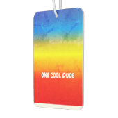 （テキスト）青/黄色/オレンジ熱帯勾配 カーエアーフレッシュナー (左)