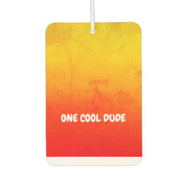 （テキスト）黄色/燃えたオレンジ色のグラデーショングランジ カーエアーフレッシュナー