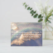 テキスト「CSルイス」が世界の虹を求めて作られる ポストカード (スタンド正面)