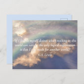 テキスト「CSルイス」が世界の虹を求めて作られる ポストカード (正面/裏面)