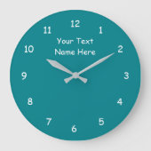 テキスパーソナライズされたトと色の時計のカスタム ラージ壁時計 (正面)