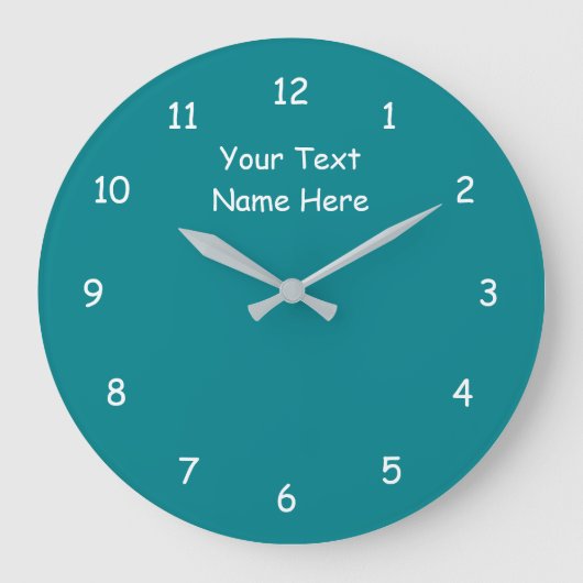 テキスパーソナライズされたトと色の時計のカスタム ラージ壁時計 (正面)