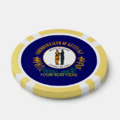 テキスパーソナライズされたトのケンタッキー州旗 ポーカーチップ (シングル)
