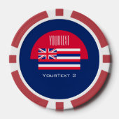 テキスパーソナライズされたトハワイ州旗 ポーカーチップ (正面)