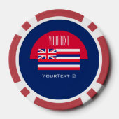 テキスパーソナライズされたトハワイ州旗 ポーカーチップ (裏面)