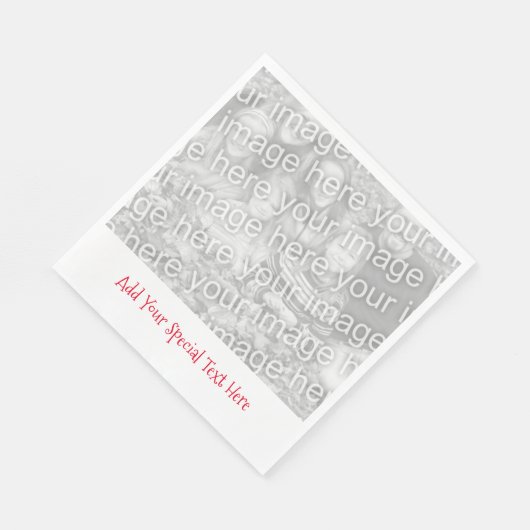 テキスパーソナライズされたト用紙ナプキンの写真または画像 スタンダードランチョンナプキン (角)