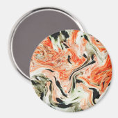 テキス赤と白ト大理石磁石 マグネット (正面/裏面)