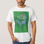 テキソマ湖の米国の地図。 Tシャツ (正面)