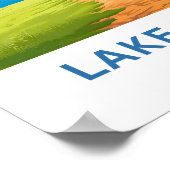 テキソマ湖アメリカ合衆国の旅行印刷 ポスター (角)