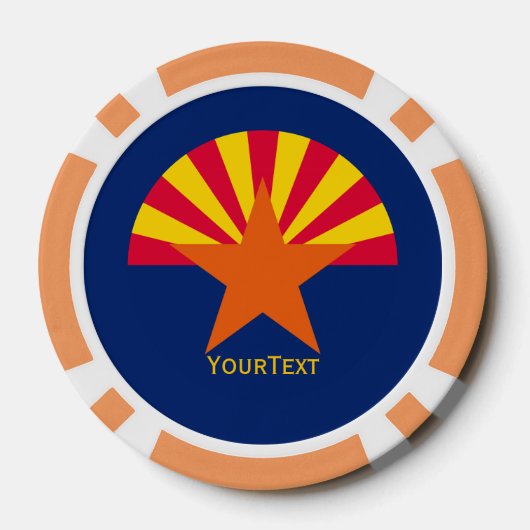 テキパーソナライズされたストのアリゾナ州旗 ポーカーチップ (裏面)