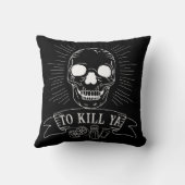 テキラおもしろいドリンカーキルヤグランジスカルスローガン クッション (裏面)