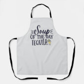 テキラおもしろいユーモア名パーソナライズされた白い女性 エプロン (正面)
