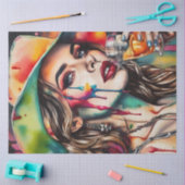 テキラサンライズカクテルかわいこちゃんデクページ紙 薄葉紙 (クラフト)