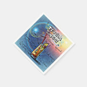 テキラサンライズカクテル(#7 /12ドリンクレシピセット) スタンダードカクテルナプキン (角)