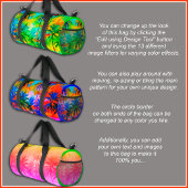 [テキラサンライズカラフル]トロピカルパームビーチ ダッフルバッグ