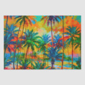 [テキラサンライズカラフル]トロピカルパームビーチ 薄葉紙 (正面)