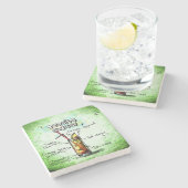 テキラサンライズドリンクレシピ ストーンコースター (横)