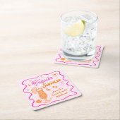 テキラサンライズバチェロレッテ スクエアペーパーコースター (インサイチュ)