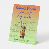 テキラサンライズバースデーパーティスナック 台座サイン (正面)