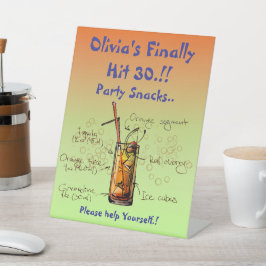 テキラサンライズバースデーパーティスナック 台座サイン