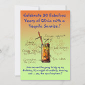 テキラサンライズバースデーパーティーの招待 招待状 (正面)