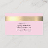 テキラサンライズピンクゴールドフォイル素朴フェイク 名刺 (裏面)