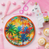 [テキラサンライズ]トロピカルアイランドタイムパーティー ペーパープレート (パーティー)