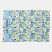 テキラタイムカクテルアゲーブプラントとソンブレロス キッチンタオル (横)