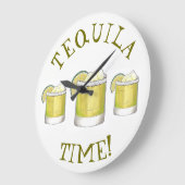 テキラタイムマルガリタカクテルミックスドリンクライム ラージ壁時計 (傾斜)