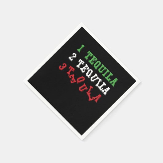 テキラテキラおもしろいドリンカーメキシコのドリンクギフト スタンダードカクテルナプキン (角)