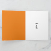 テキララ恋人の大きなオレンジ色の誕生日カード カード (内部)