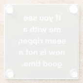 テキルおもしろいター問題引用文inタウペ ガラスコースター (裏面)