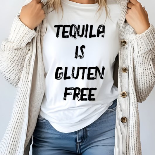 テキーラってグルテンフリーで面白い Tシャツ
