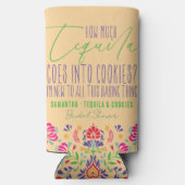 テキーラのおかしいメキシコのテキーラクッキーお菓子作りギフト スリム缶クーラー (裏面)