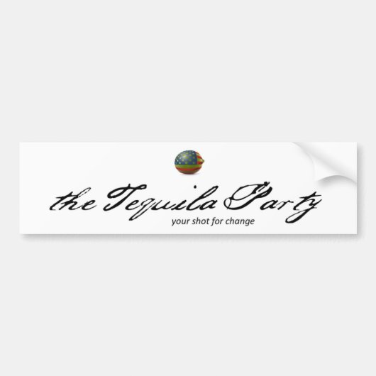 テキーラのパーティーのバンパーステッカー バンパーステッカー (正面)
