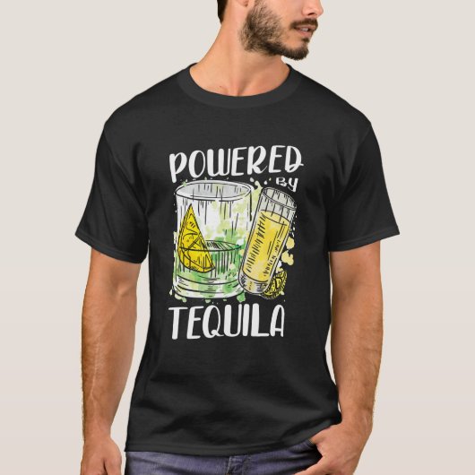 テキーラのメキシコのアルコール飲料で動く Tシャツ (正面)