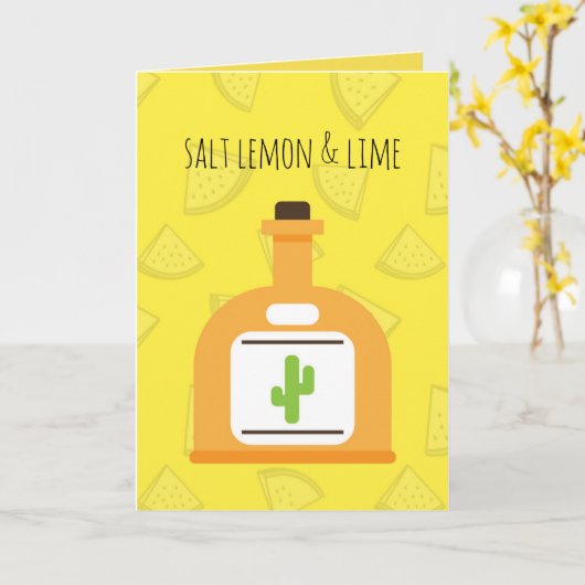 テキーラの挨拶状 カード (黄色い花)