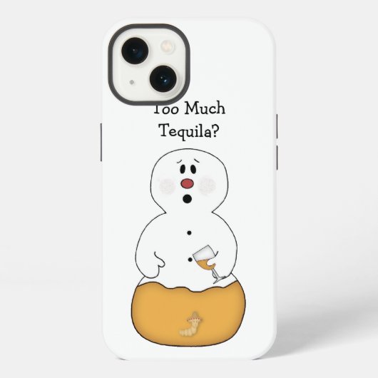 テキーラの飲みすぎ雪だるま  iPhoneケース (裏面)