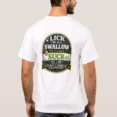 テキーラをなめる・飲む・吸うデザイン Tシャツ (裏面)