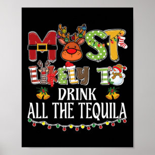 テキーラを全部飲んでしまう家族のクリスマス ポスター