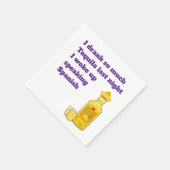 「テキーラを沢山飲んだ」おもしろいカクテルナプキン スタンダードカクテルナプキン (角)